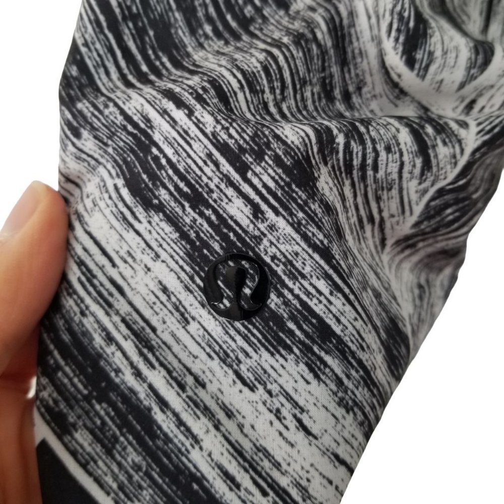Lululemon Womens 8 Black/White Full-On Luon Jet Cr - Picture 7 of 9